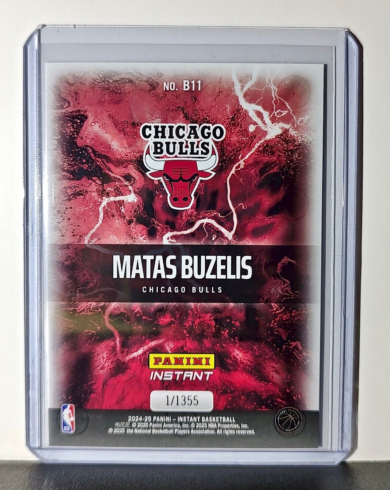 Matas Buzelis Rookie 2024-25 Panini NBA #11 Breakaway Card Chicago Bulls 1/1355
