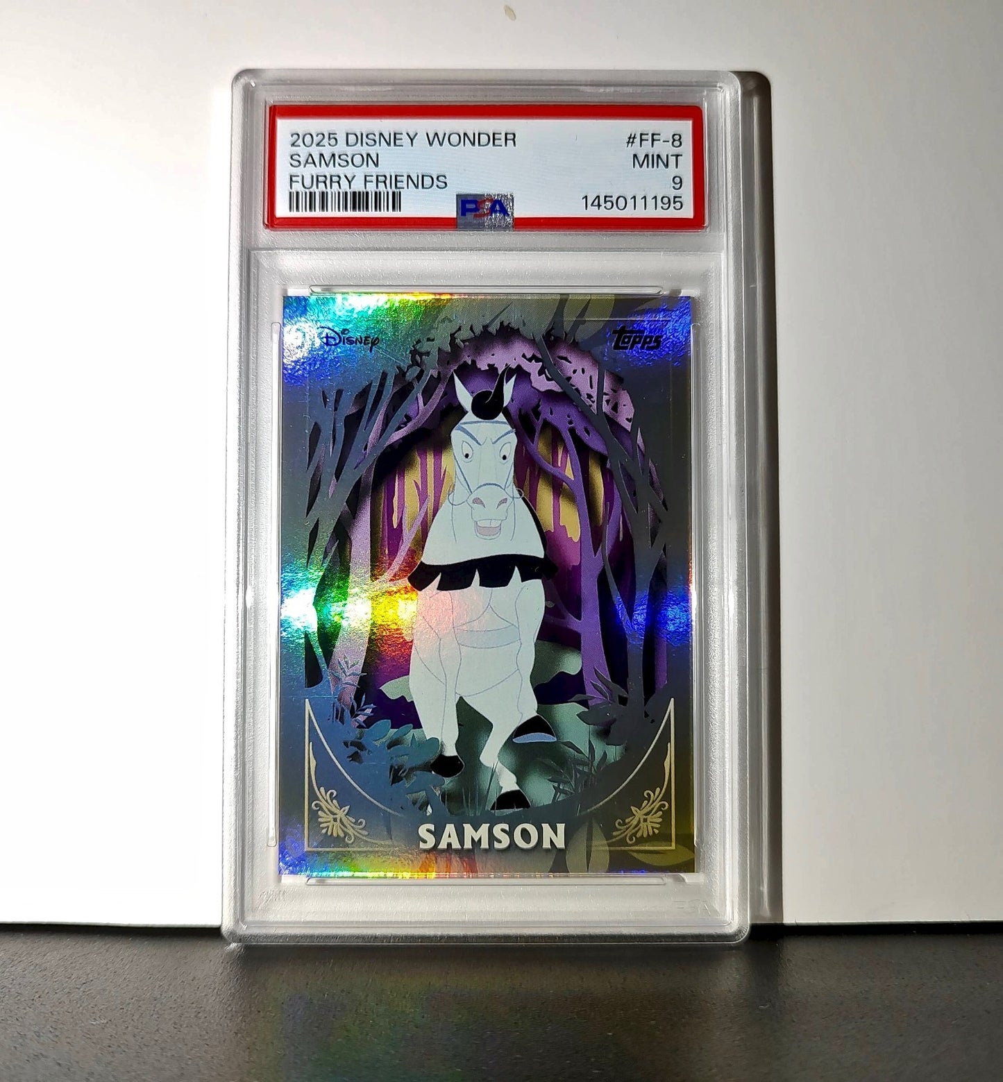 Samson 2025 Topps Disney #FF-8 Furry Friends Card Sleeping Beauty PSA 9