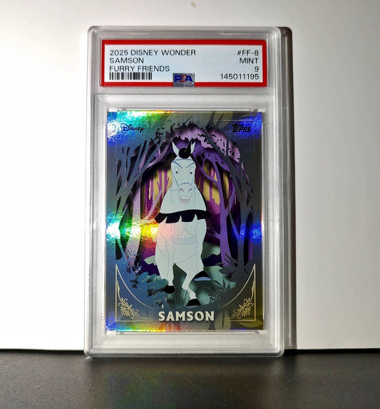 Samson 2025 Topps Disney #FF-8 Furry Friends Card Sleeping Beauty PSA 9
