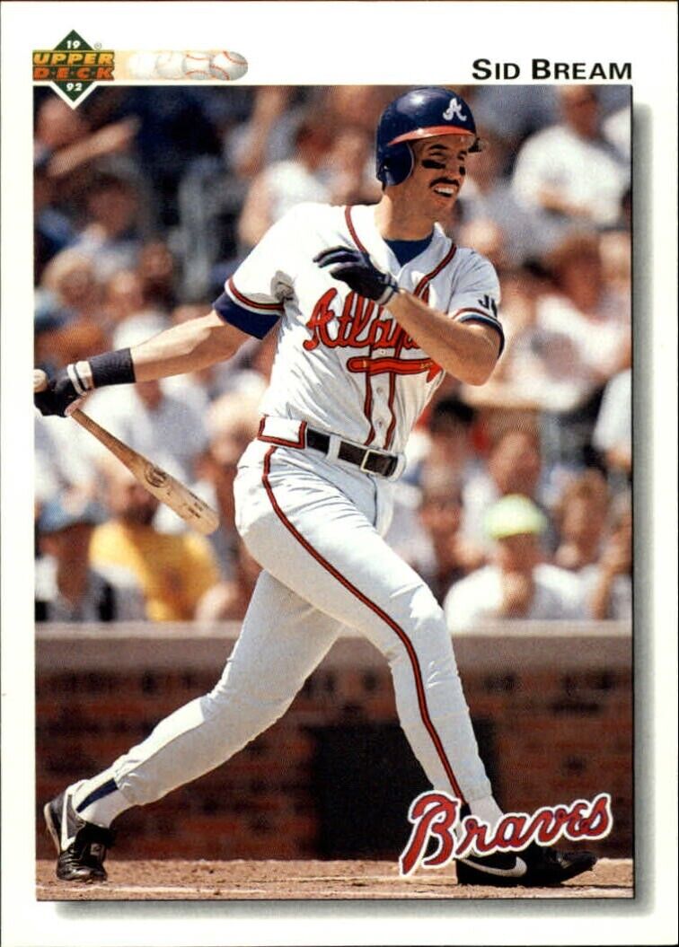 Sid Bream 1992 Upper Deck MLB #495 Baseball Card Atlanta Braves
