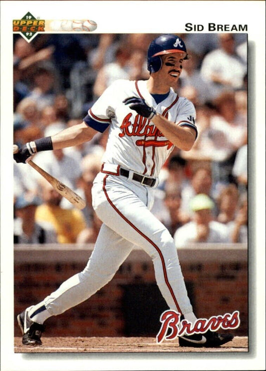 Sid Bream 1992 Upper Deck MLB #495 Baseball Card Atlanta Braves