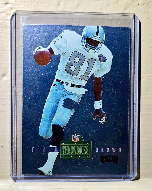 Tim Brown 1994 Playoff NFL Week Throwbacks Football #15 Card Raiders