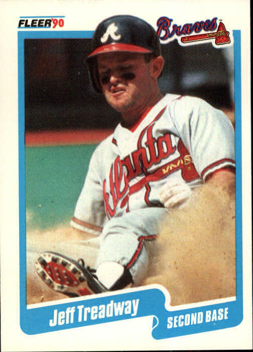 1990 Jeff Treadway Fleer Baseball Card #598