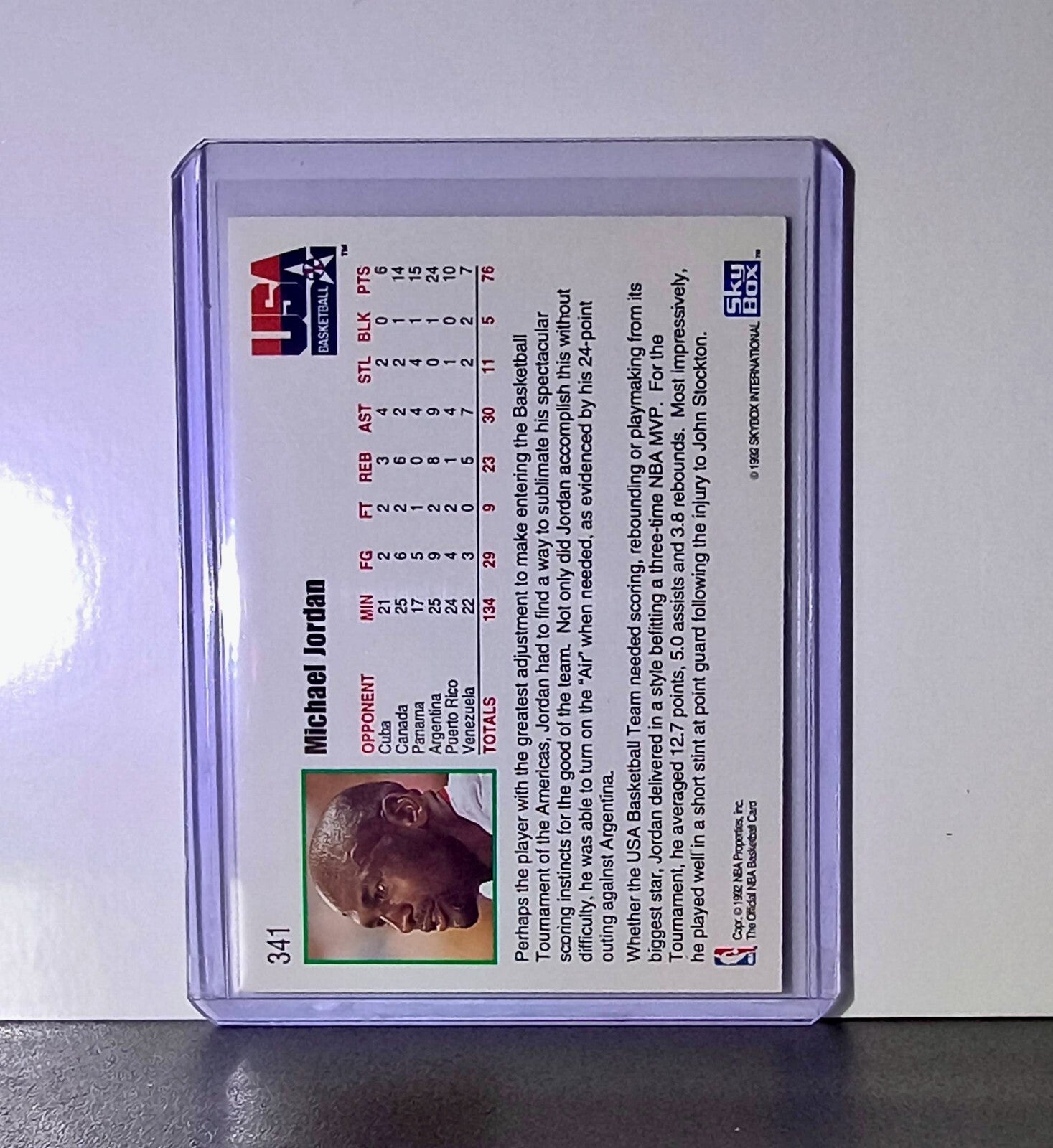 Michael Jordan 1992-93 NBA Hoops #341 USA Basketball Card