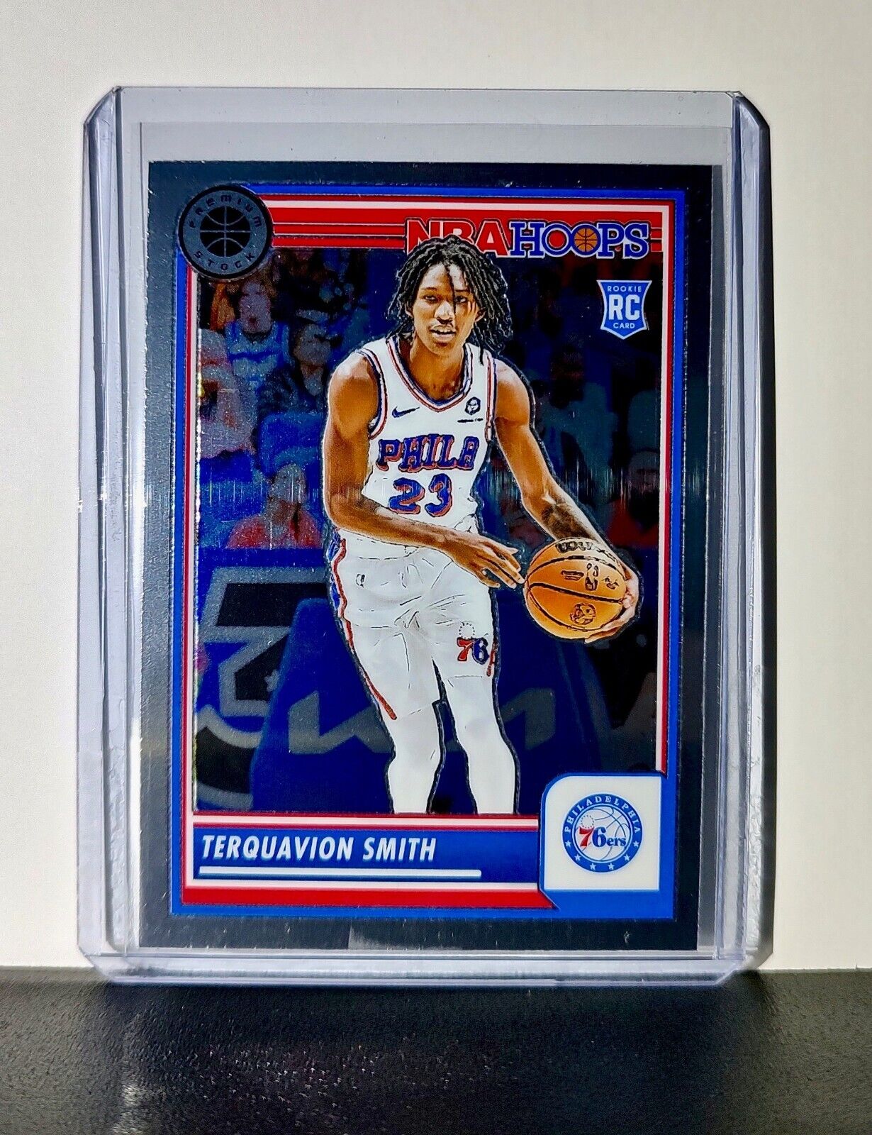 Terquavion Smith 2023-24 Panini Premium Stock NBA Hoops #50 Rookie Card 76ers