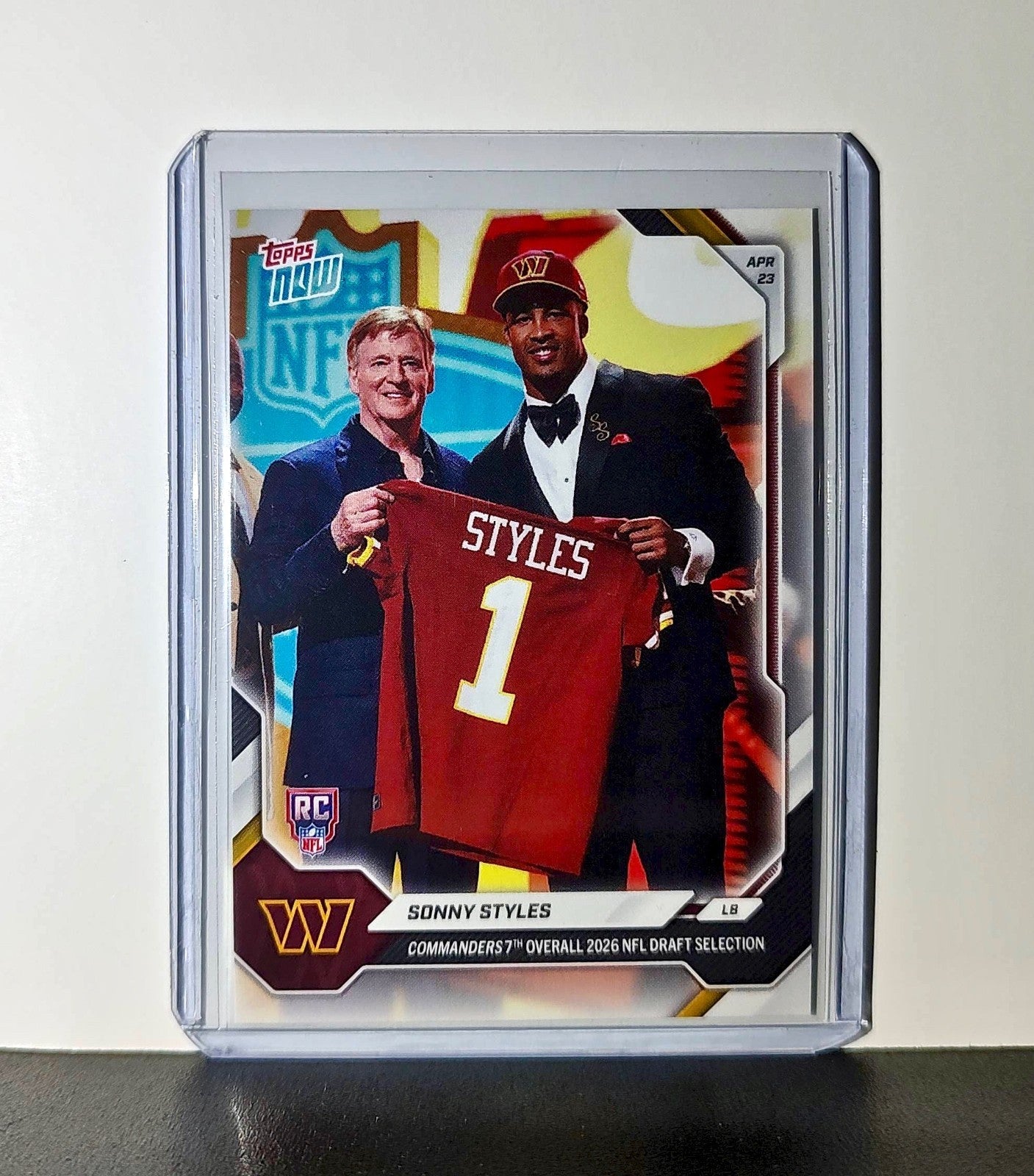 Sonny Styles Rookie 2026 Topps Now Draft Night #SSTY Card Washington Commanders