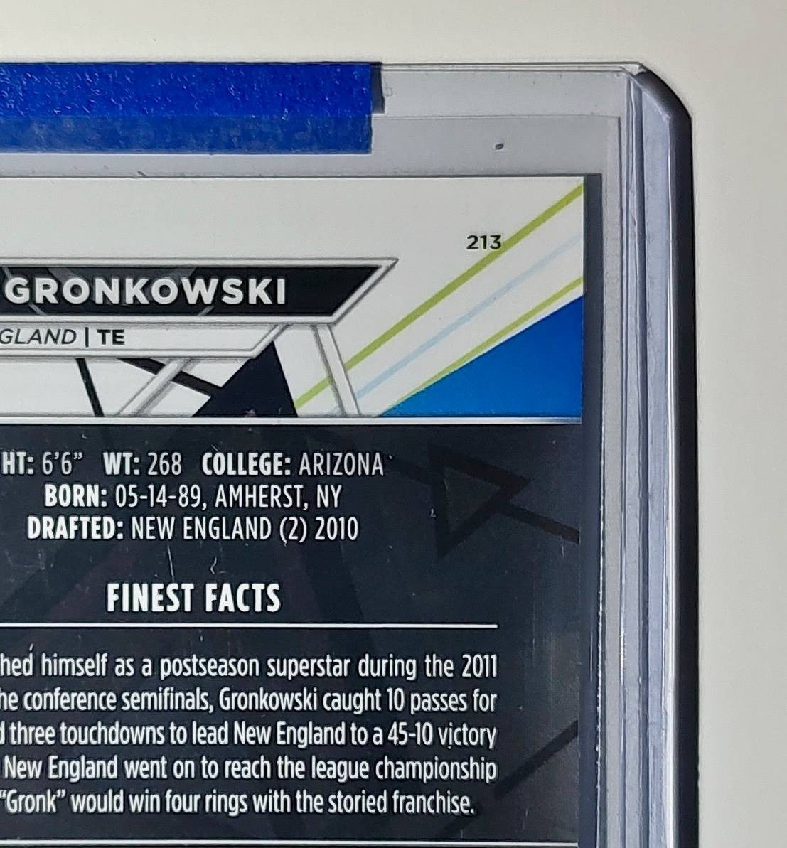 Rob Gronkowski 2023 Topps Finest NFL #213 Football Card New England Patriots