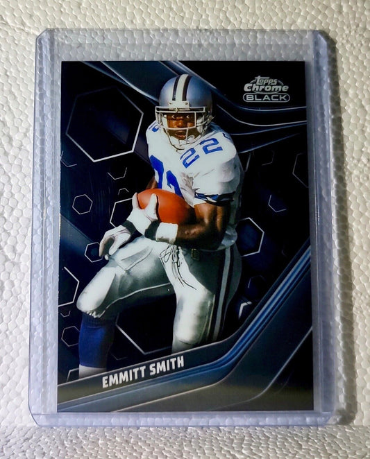 Emmitt Smith 2023 Topps Chrome Black NFL #115 Football Card Dallas Cowboys