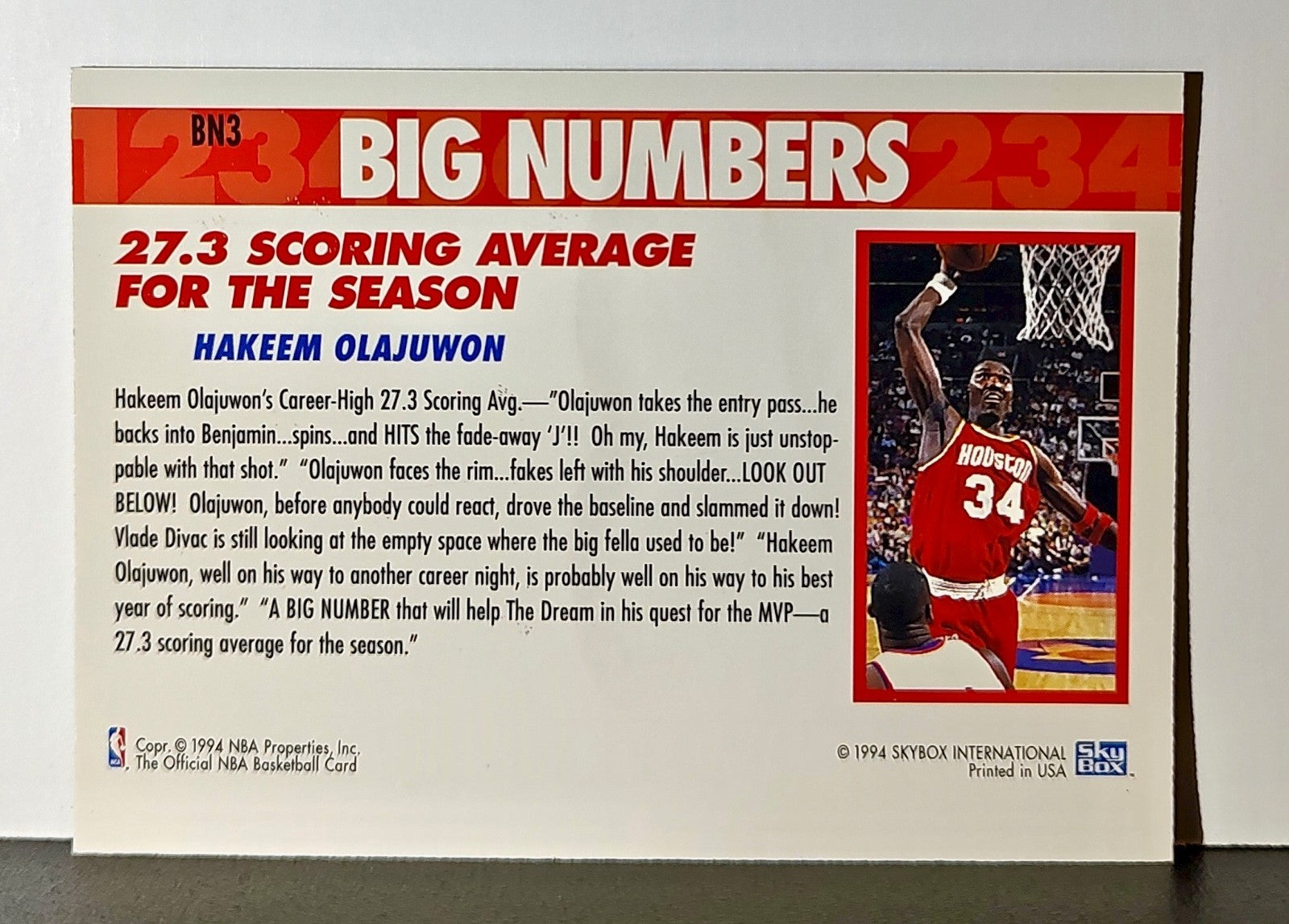 1994-95 Skybox NBA Hoops Big Numbers Cards Set of 12 with Acrylic Display