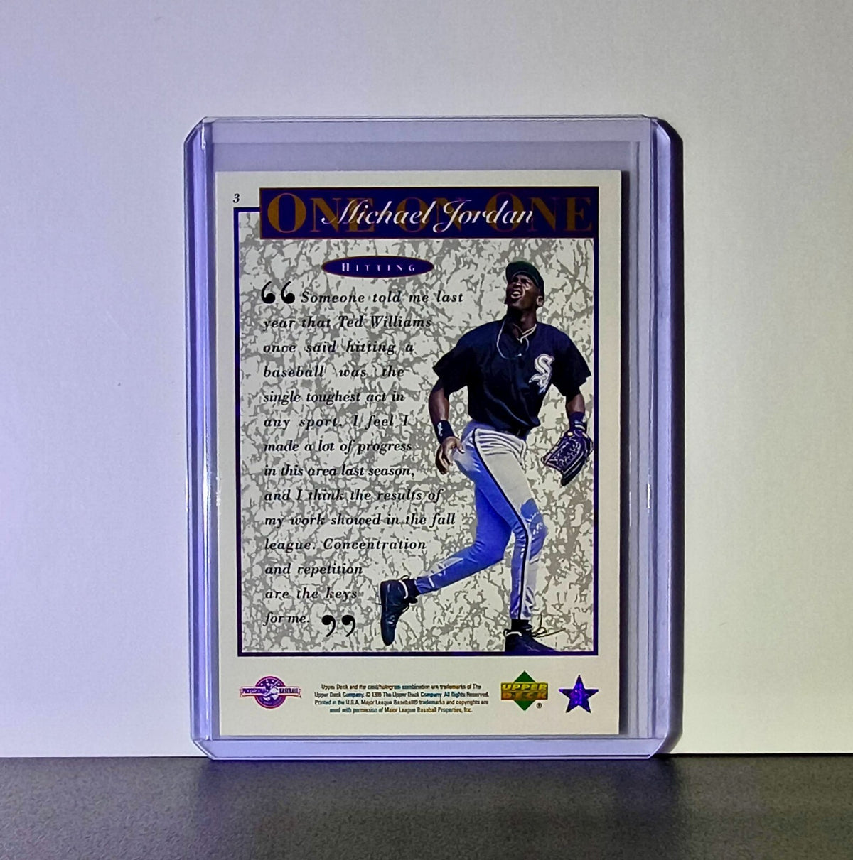 Michael Jordan 1995 Upper Deck Minors One on One #3 Card Chicago Bulls