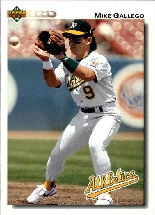 Mike Gallego 1992 Upper Deck MLB #193 Baseball Card Oakland Athletics
