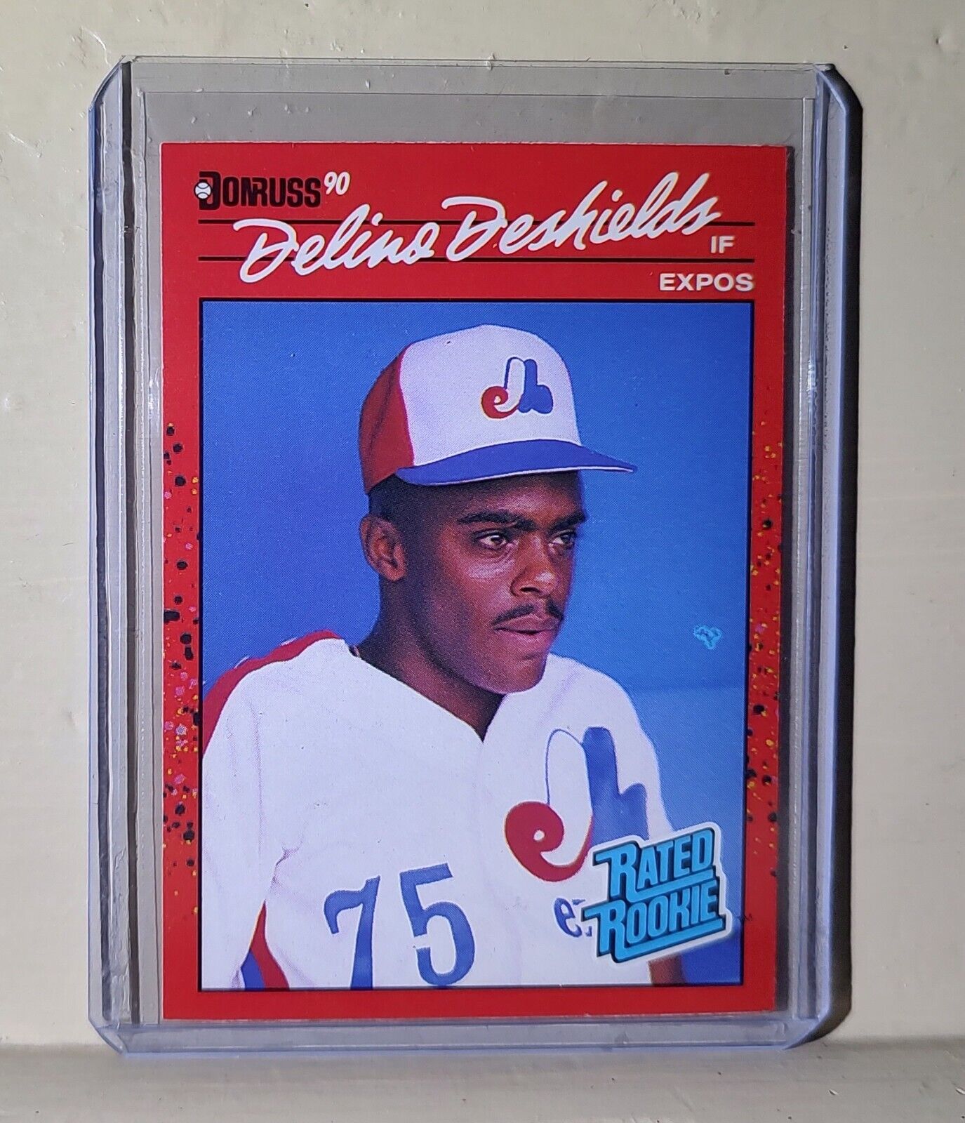 Delino Deshields 1989 Leaf MLB #42 Donruss Rated Rookie Baseball Card Expos