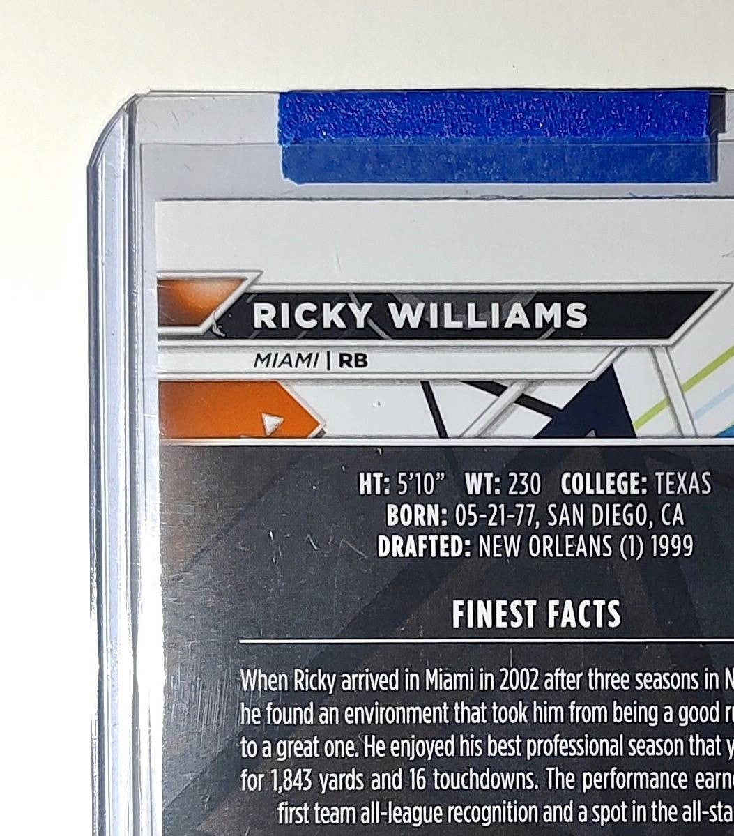 Ricky Williams 2023 Topps Finest Refractor NFL #205 Card Miami Dolphins