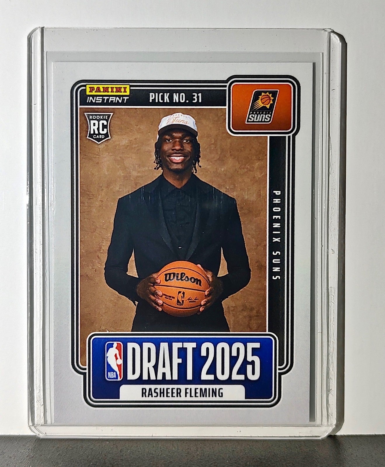 Rasheer Fleming Rookie 2025-26 Panini NBA #27 Draft Night Card Phoenix Suns