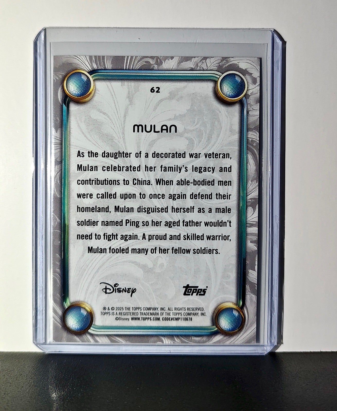Mulan 2025 Topps Disney Wonder #62 Card Mulan