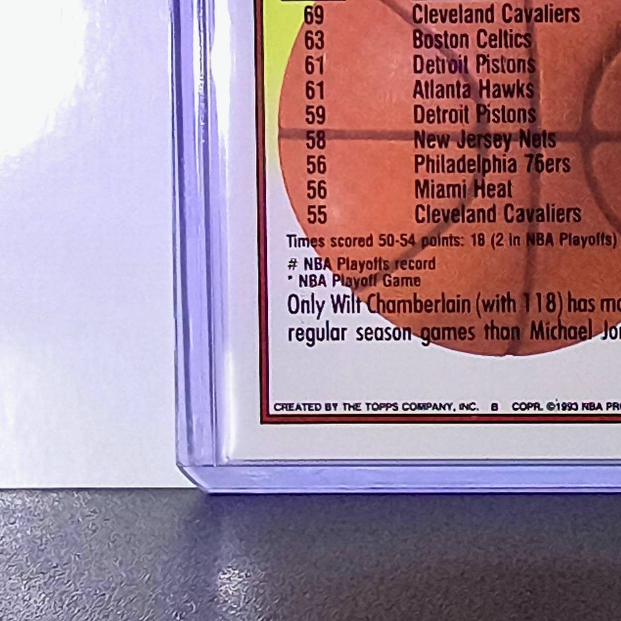 Michael Jordan 1992-93 Topps 50 Point Club 205 Basketball Card Chicago Bulls