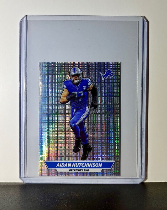 Aidan Hutchinson 2024 Panini NFL Sticker #392 Foil Detroit Lions