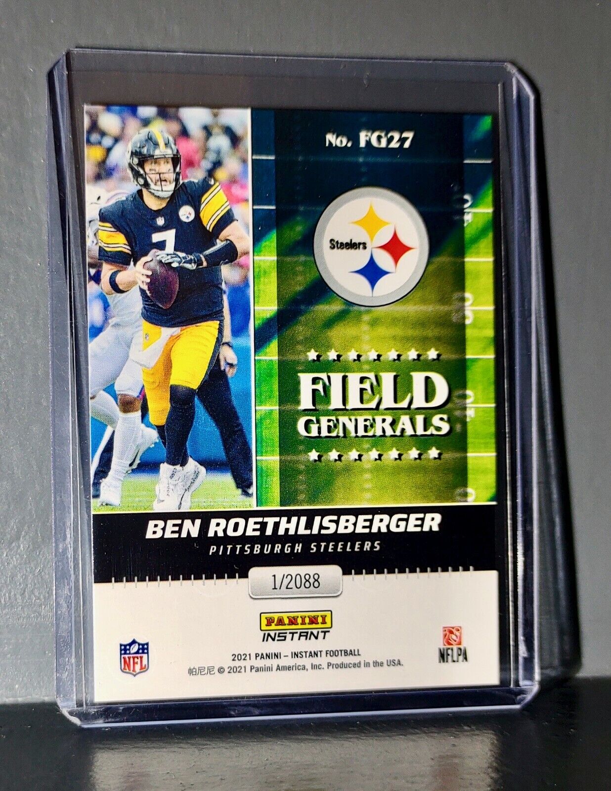 Ben Roethlisberger 2021 Panini NFL Field Generals #27 Rookie Card 1 of 2088