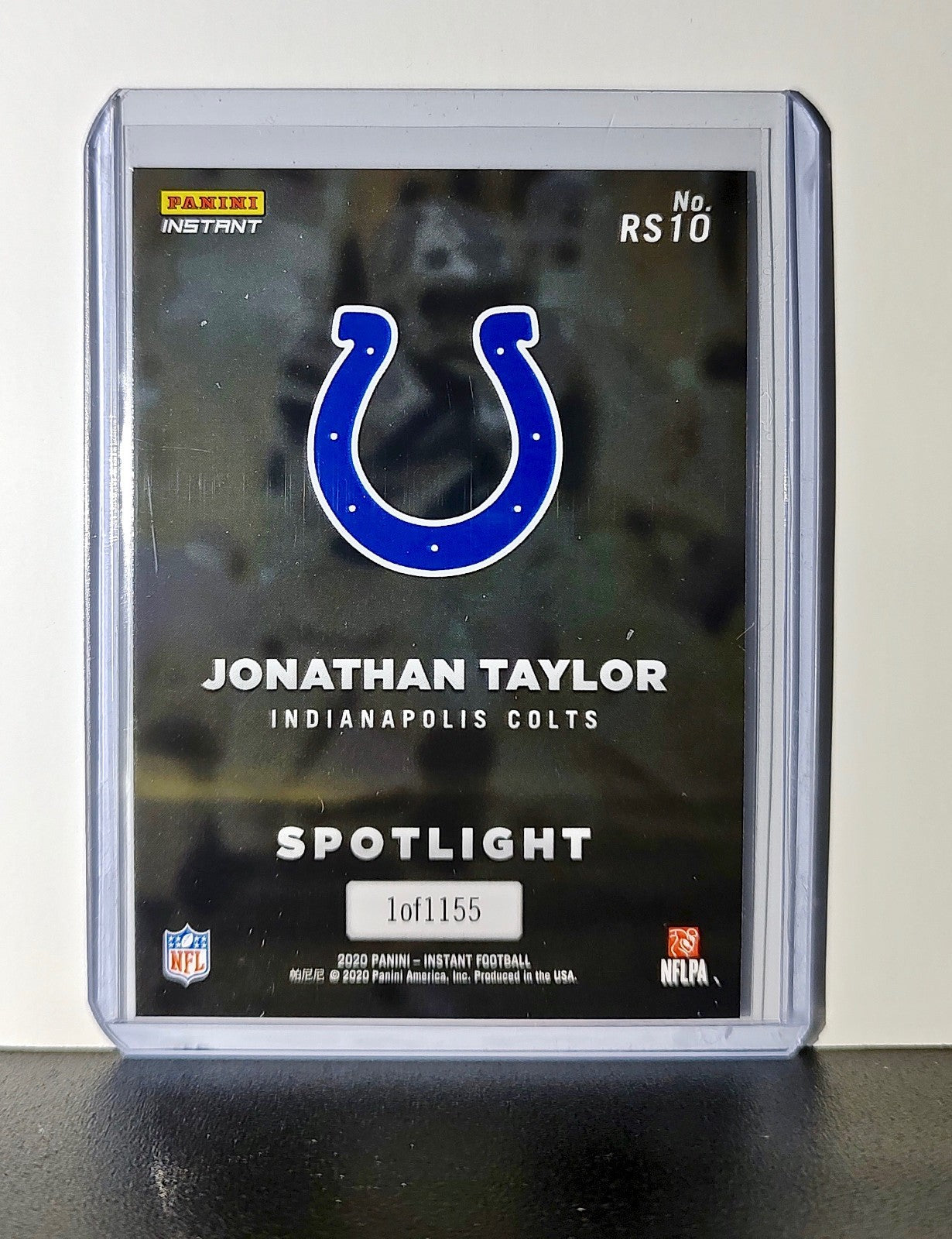 Jonathan Taylor Rookie 2020 Panini NFL #10 Rookie Spotlight Indianapolis Colts