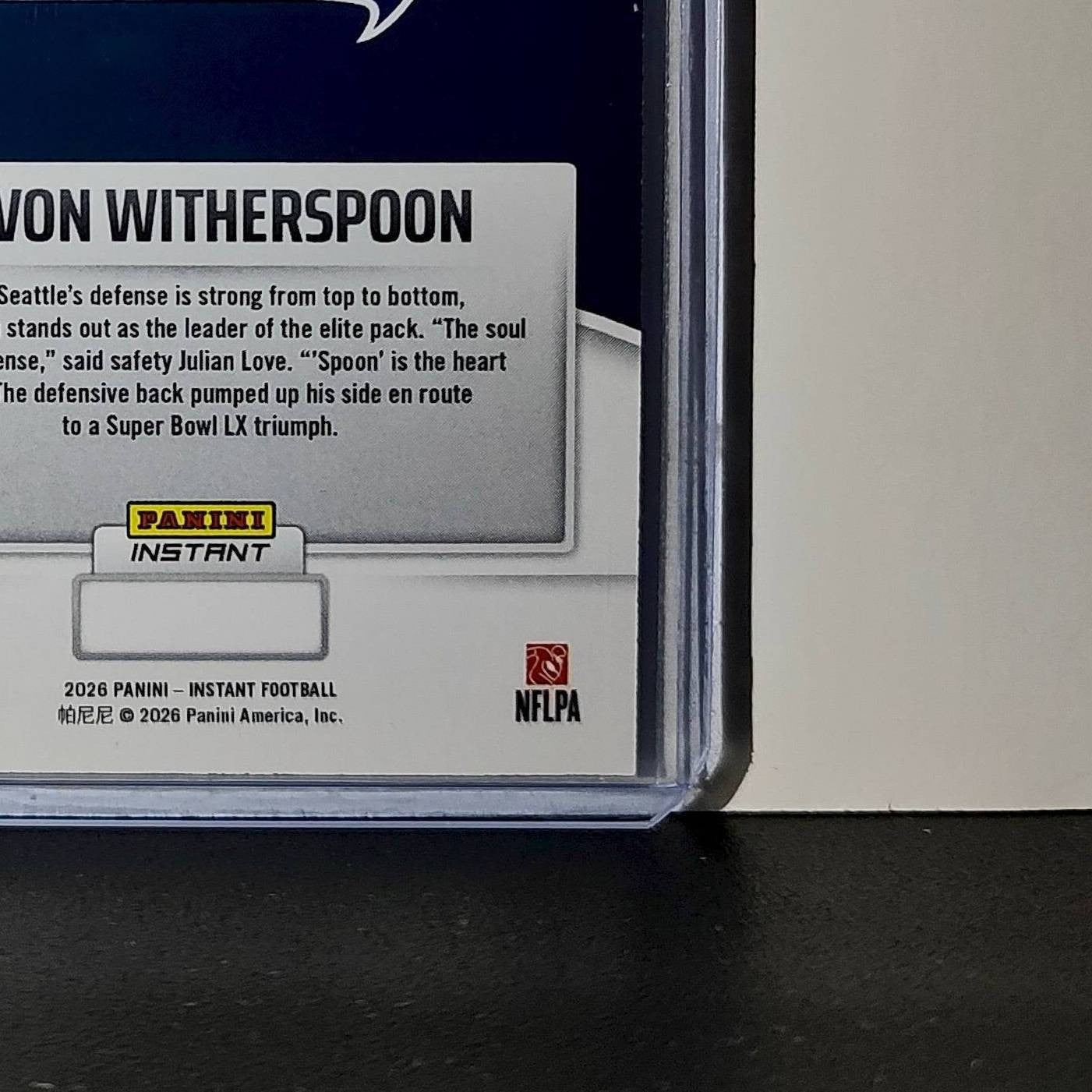 Devon Witherspoon 2026 Panini NFL Super Bowl LIX Champions #22 Seattle Seahawks