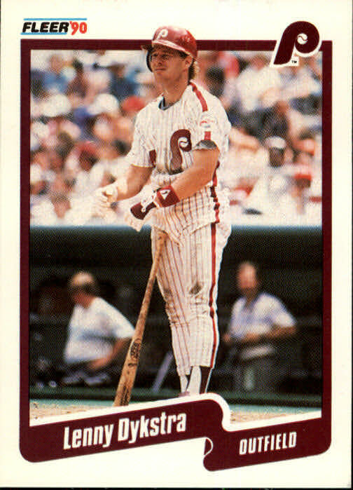 1990 Lenny Dykstra Fleer Baseball Card #556