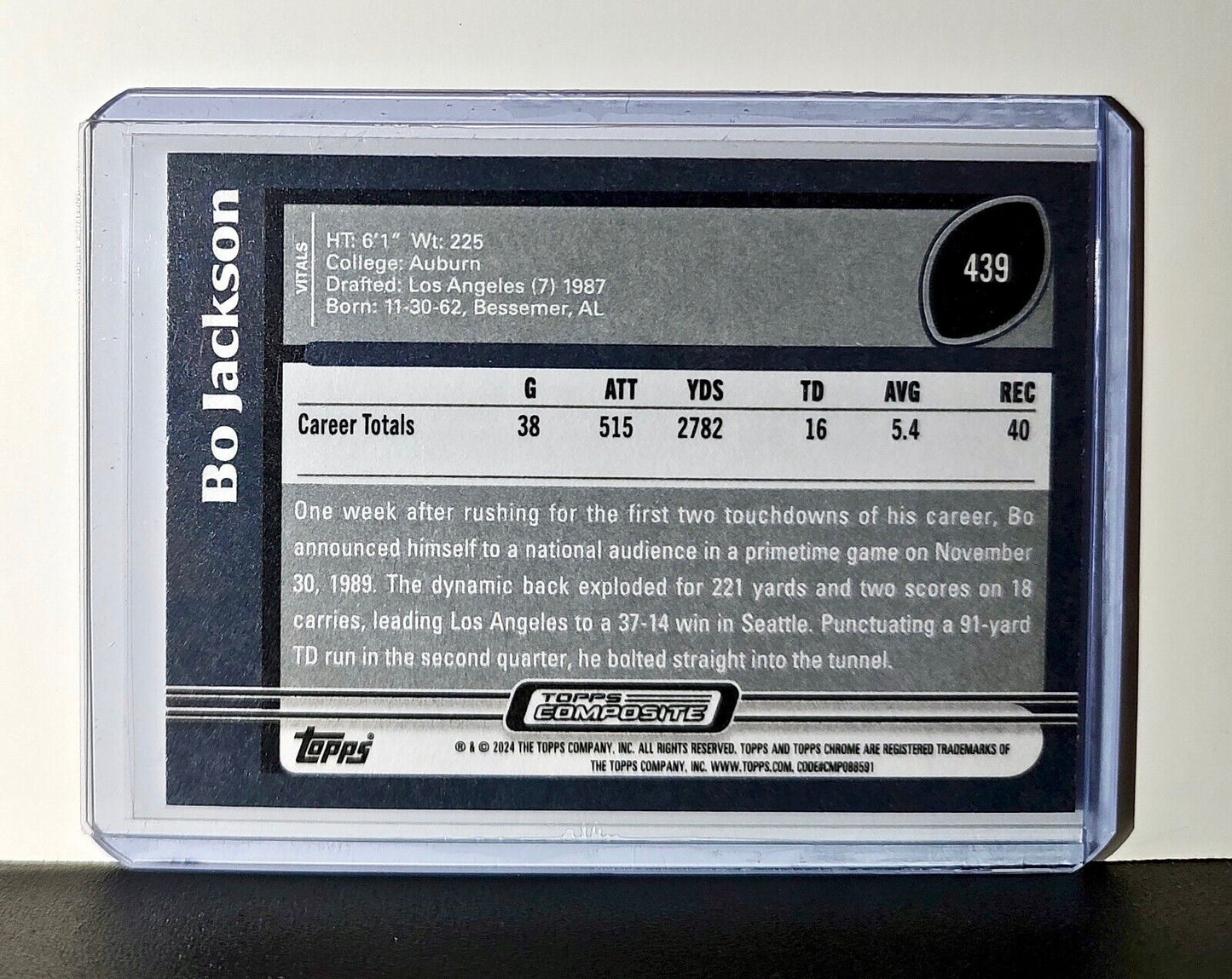 Bo Jackson 2023 Topps NFL #439 Card Los Angeles Raiders