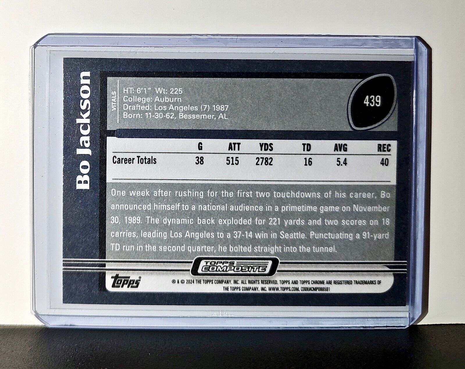 Bo Jackson 2023 Topps NFL #439 Card Los Angeles Raiders