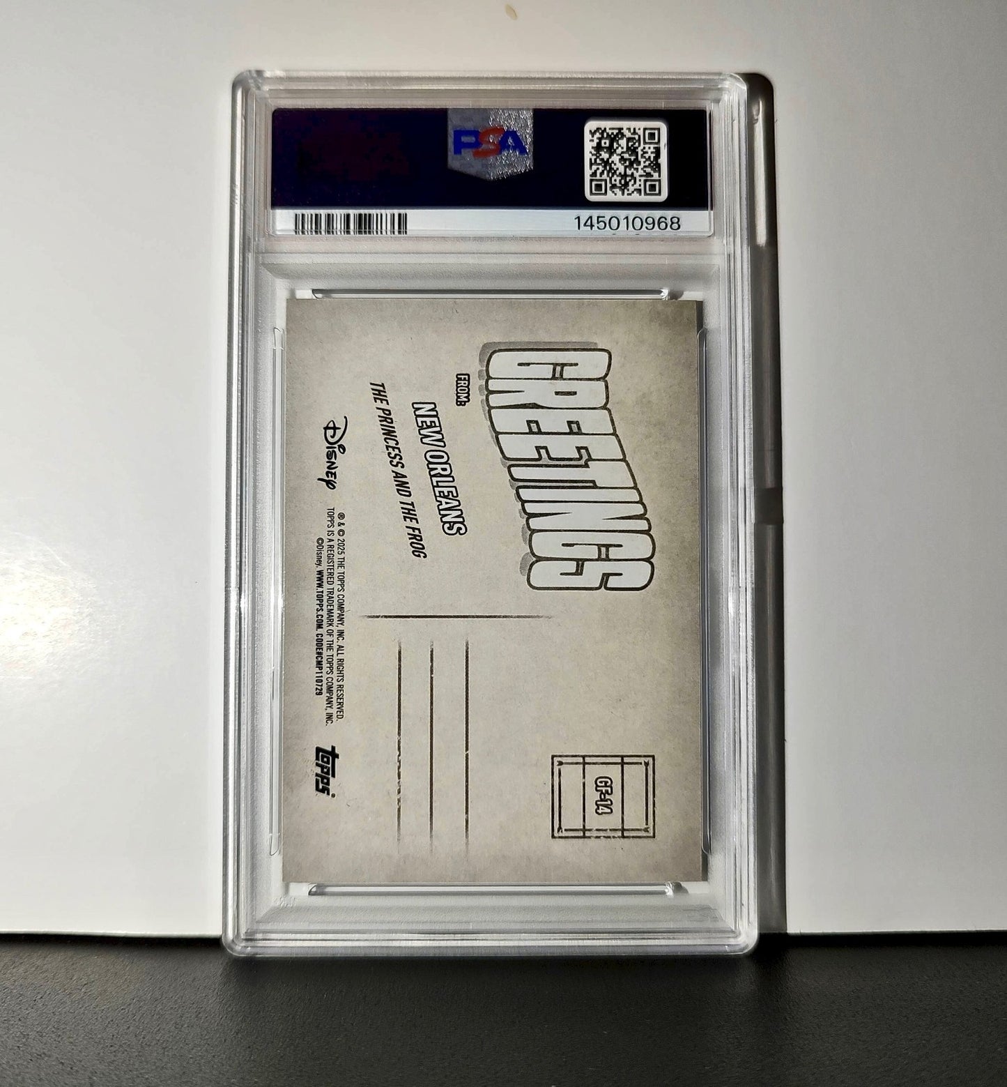 New Orleans 2025 Topps Disney #GF-14 Greetings The Princess and the Frog PSA 9