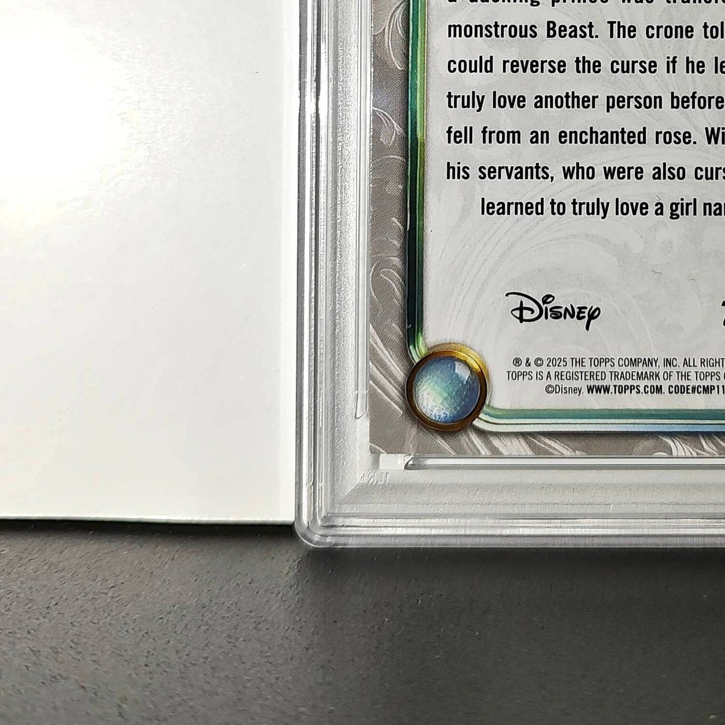 The Beast 2025 Topps Disney #44 Winter Variant Card Beauty and the Beast PSA 8