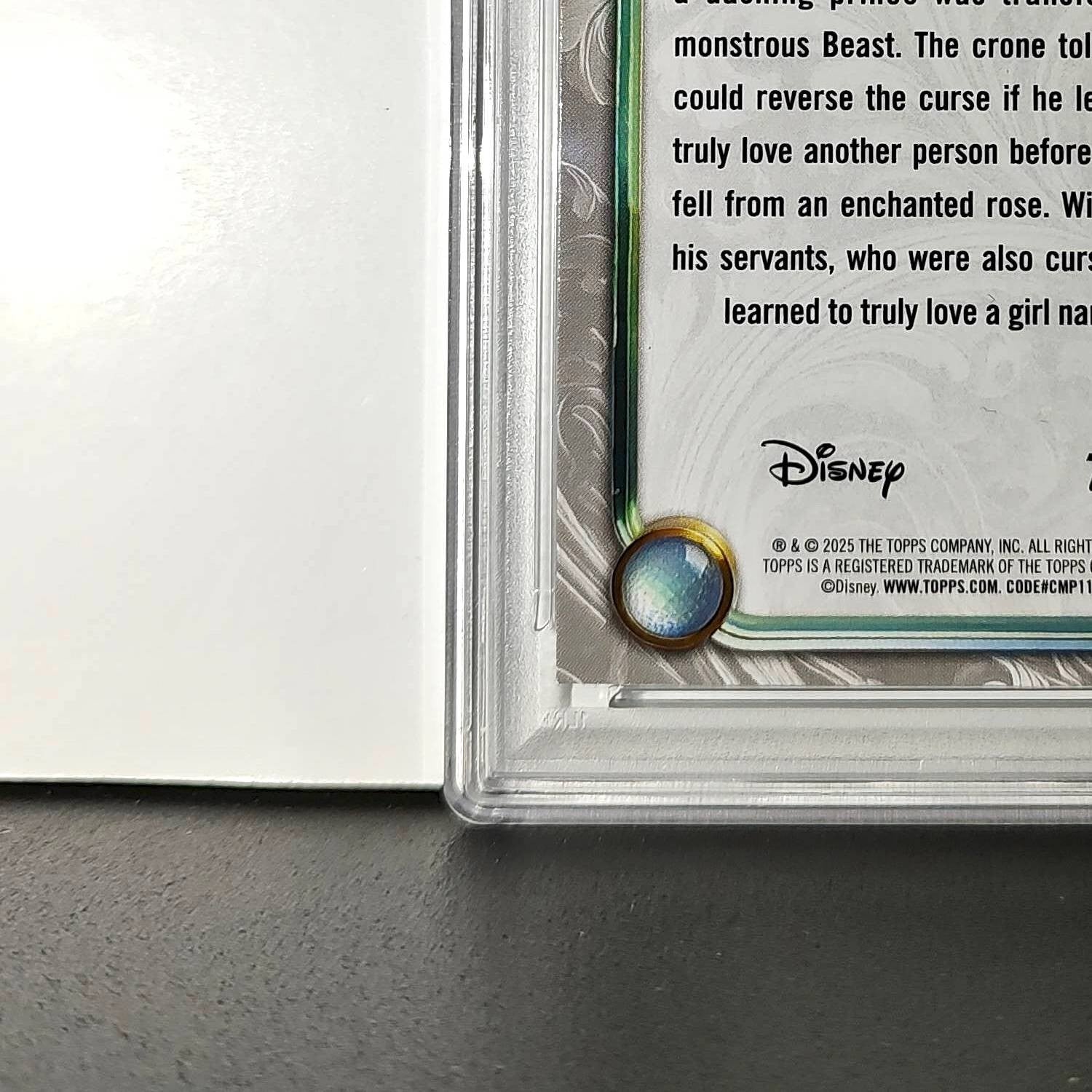 The Beast 2025 Topps Disney #44 Winter Variant Card Beauty and the Beast PSA 8