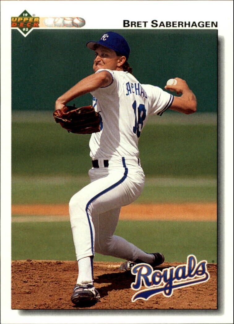 Bret Saberhagen 1992 Upper Deck MLB #233 Baseball Card Kansas City Royals