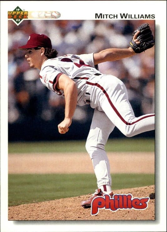 Mitch Williams 1992 Upper Deck MLB #410 Baseball Card Philadelphia Phillies