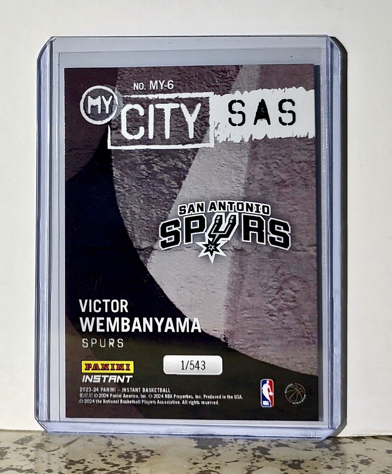 Victor Wembanyama 2023-24 Panini NBA #6 MyCity Basketball Card Spurs 1/543