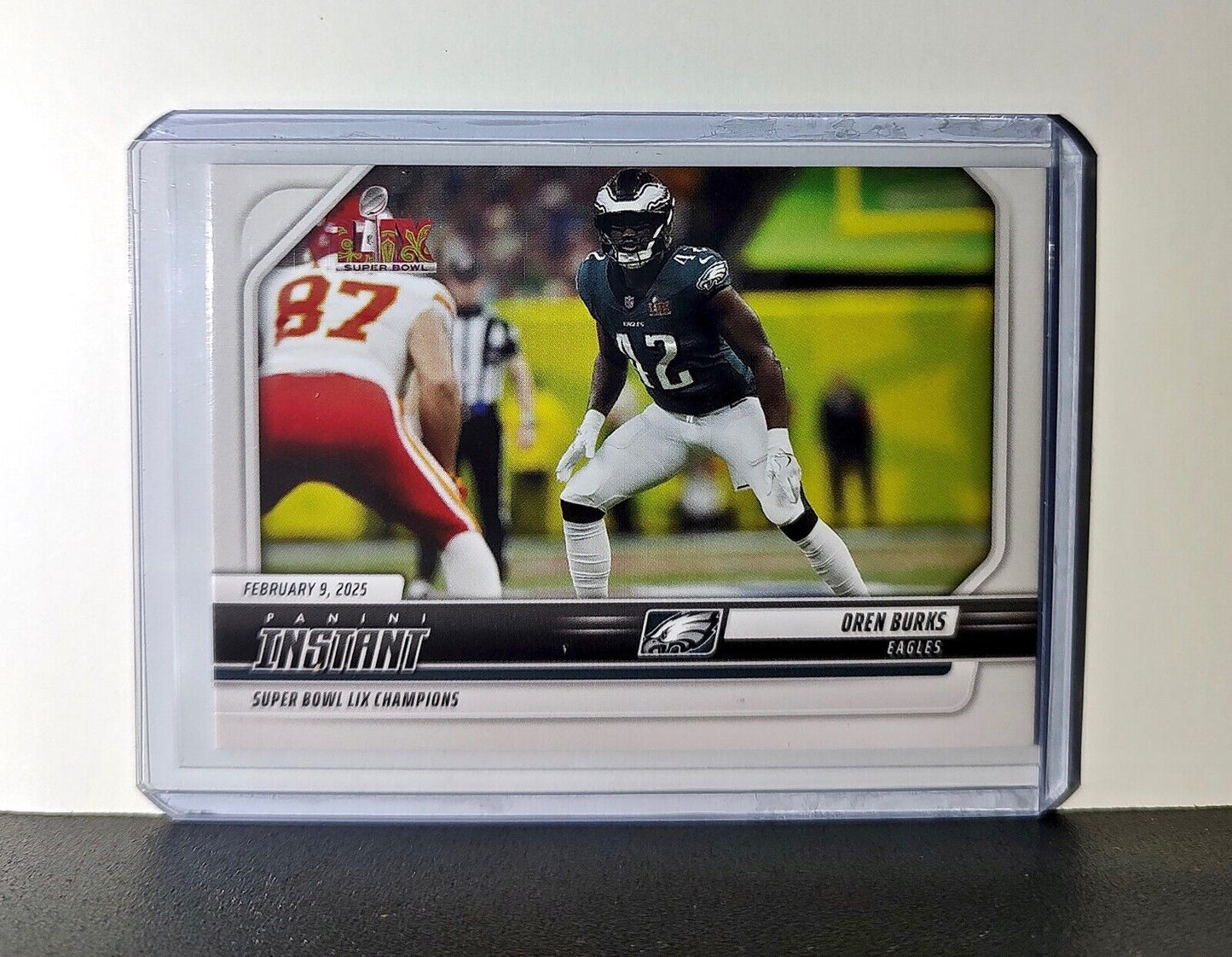 Oren Burks 2024 Panini Super Bowl LIX Champions NFL #18 Football Card Eagles