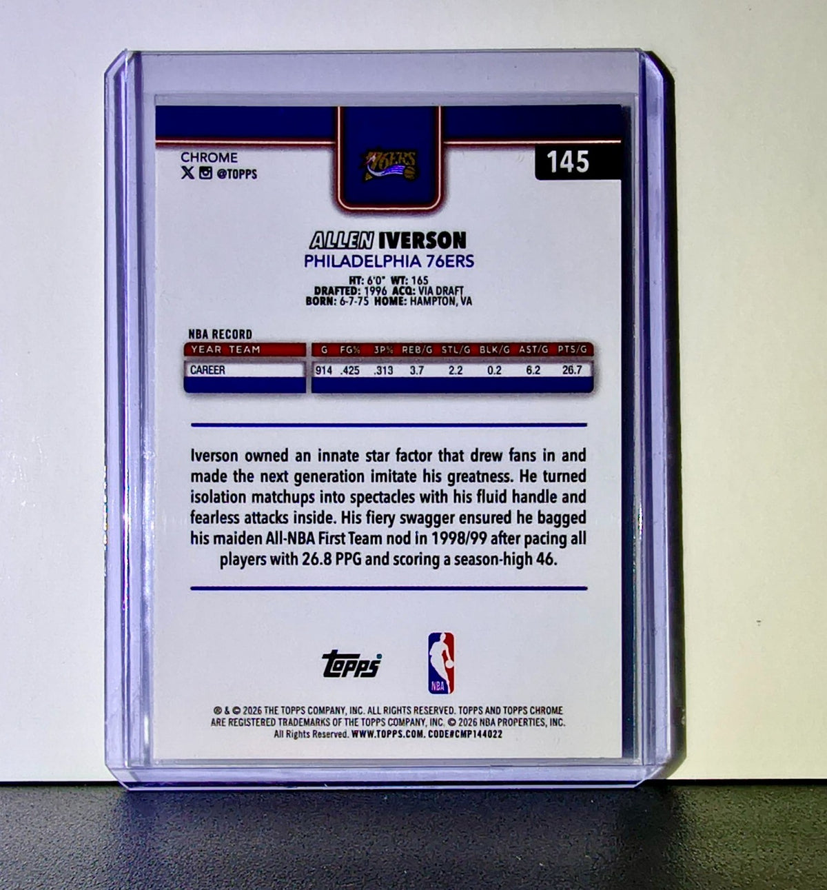 Magic Johnson 2025-26 NBA Topps Chrome Update #145 Basketball Card LA Lakers