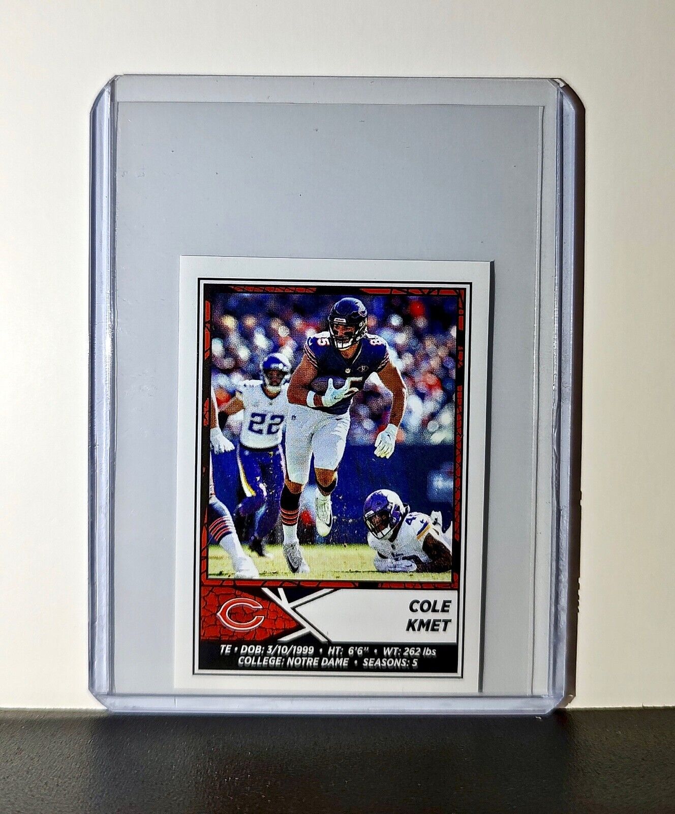 Cole Kmet 2024 Panini NFL Sticker #368 Chicago Bears