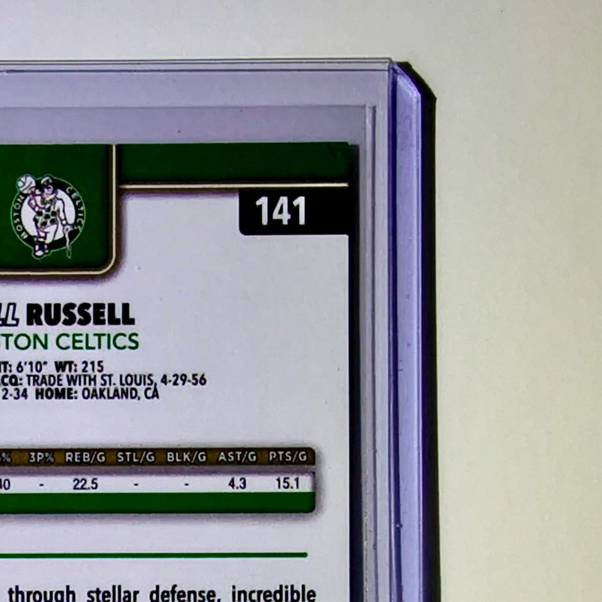 Bill Russell 2025-26 NBA Topps Chrome Update #141 Basketball Card Boston Celtics