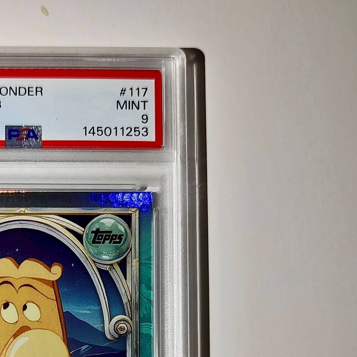 The Doorknob 2025 Topps Disney #117 Diamond Card Alice in Wonderland PSA 9