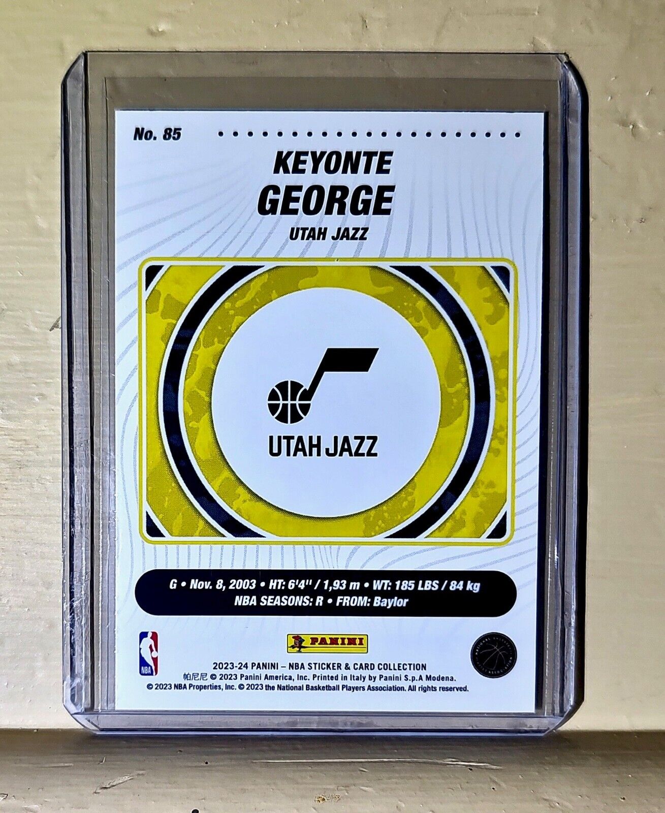 Keyonte George 2023-24 Panini NBA Basketball #85 Rookie Card Utah Jazz