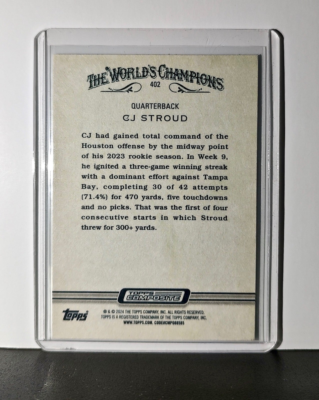 CJ Stroud Rookie 2023 Topps Allen & Ginter NFL #402 Card Houston Texans