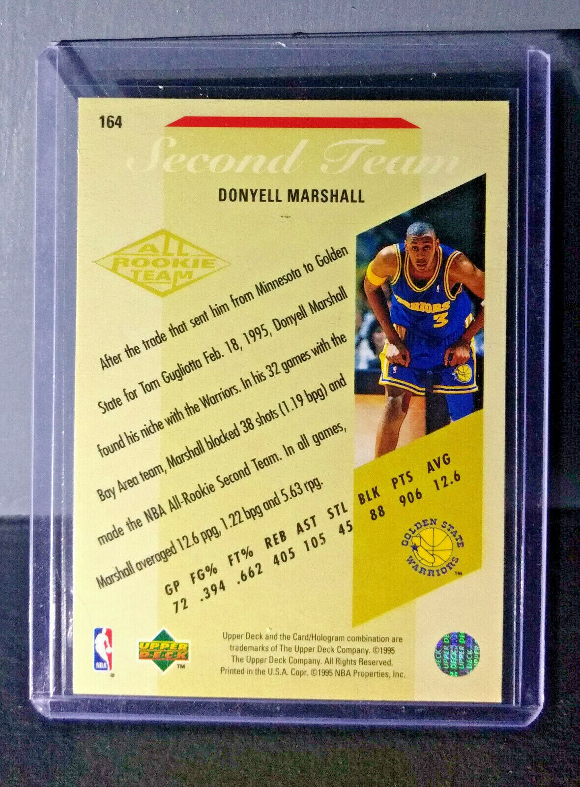 1995-96 Upper Deck Donyell Marshall #164 Basketball Card