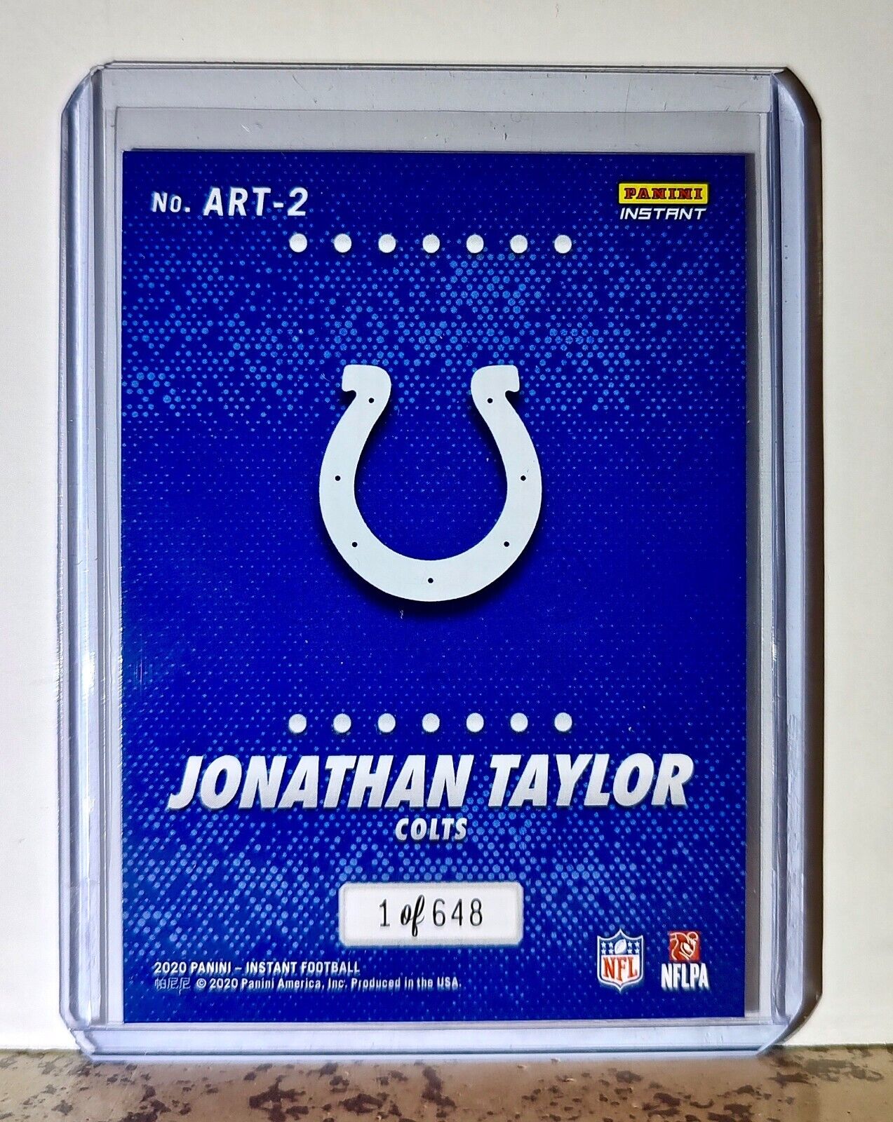 Jonathan Taylor 2020 Panini All-Rookie Team NFL #2 Card 1/648 Indianapolis Colts