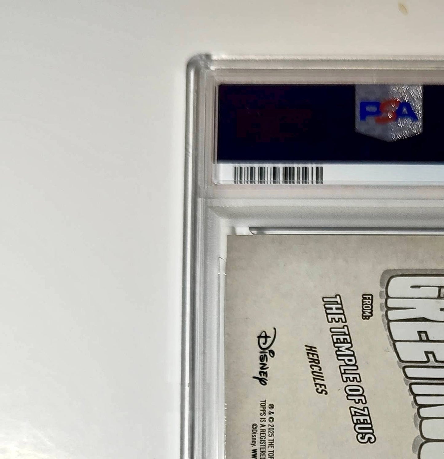 The Temple of Zeus 2025 Topps Disney #GF-22 Greetings From Card Hercules PSA 6