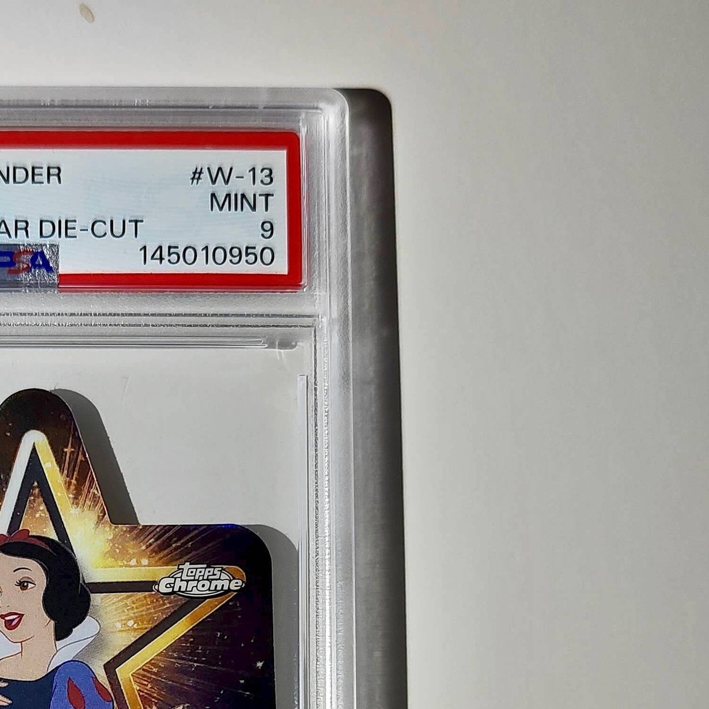 Snow White 2025 Topps Chrome Disney #W-13 Wish Upon A Star Die Cut Card PSA 9