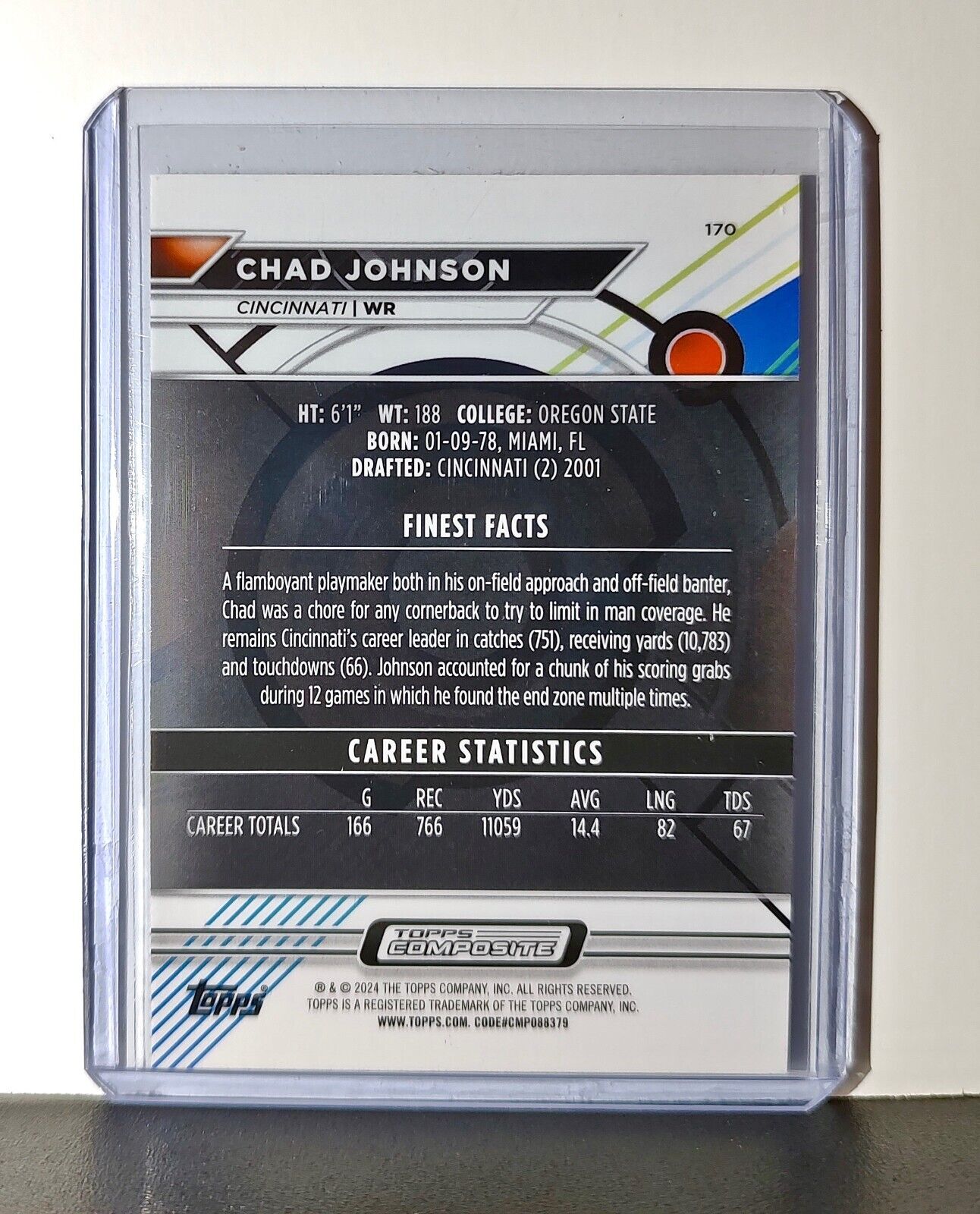 Chad Johnson 2023 Topps Finest NFL #170 Card Cincinnati Bengals