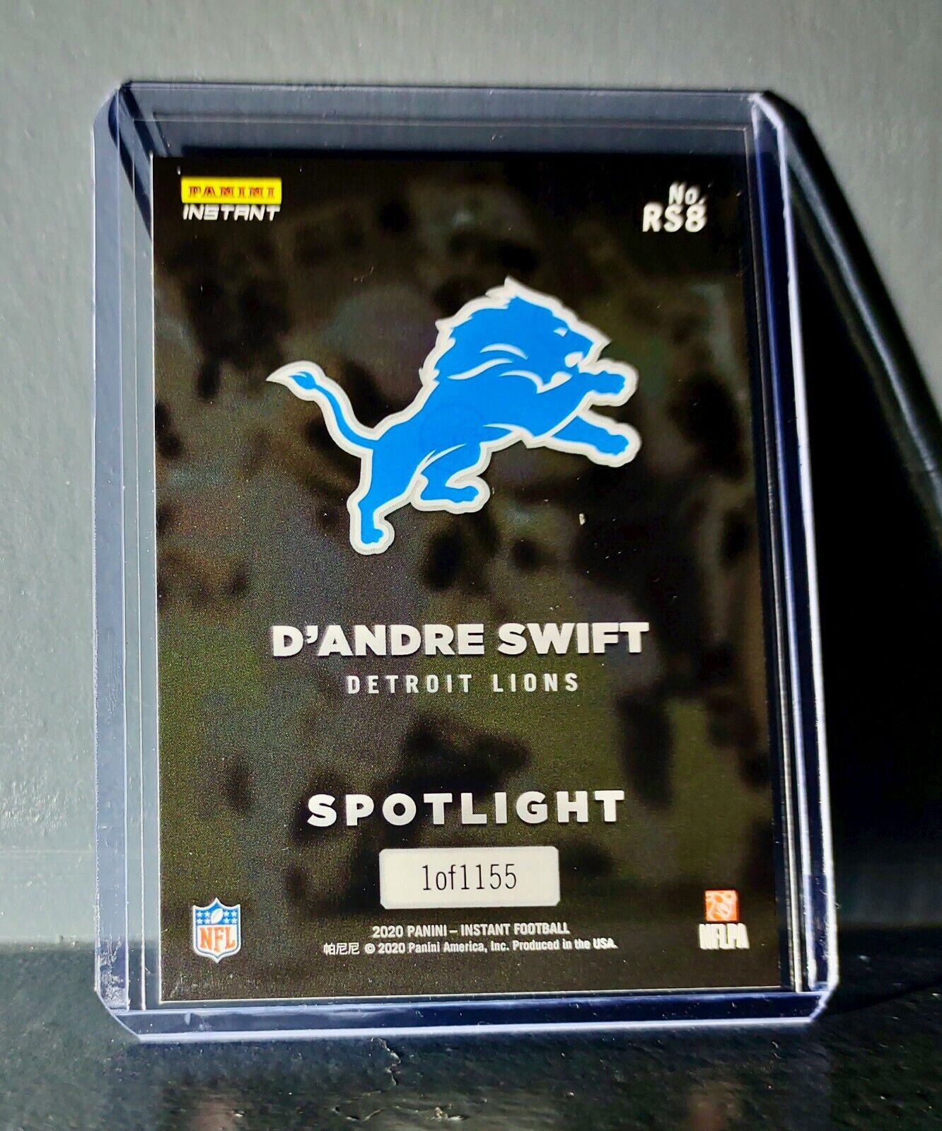 D'Andre Swift 2020 Panini NFL Rookie Spotlight #8 Football Card 1 of 1155