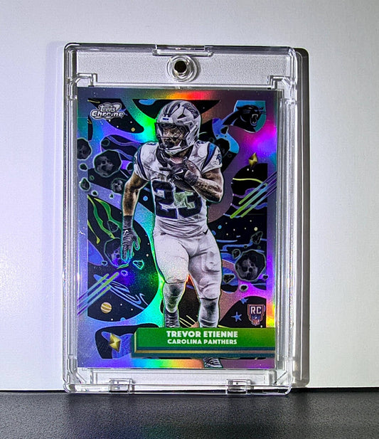 Trevor Etienne 2025 Topps Chrome Cosmic Refractor NFL #115 Carolina Panthers