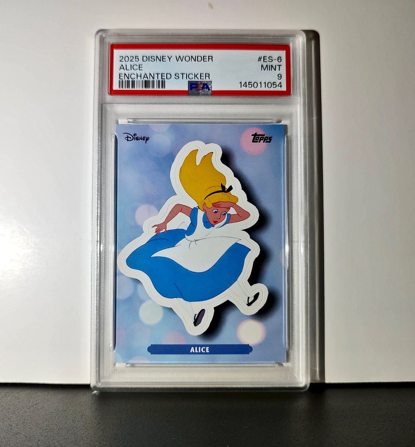 Alice 2025 Topps Disney #ES-6 Enchanted Sticker Alice in Wonderland PSA 9 MT