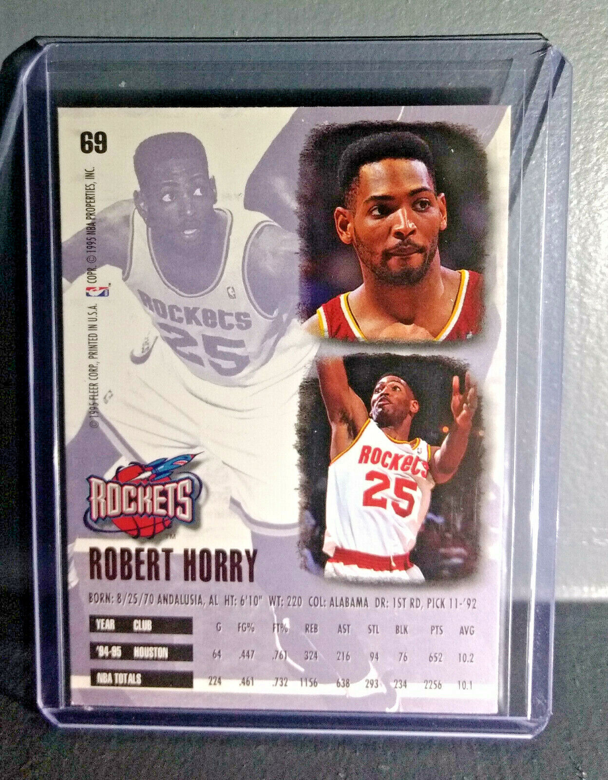 1995-96 Robert Horry Fleer Ultra #69 Basketball Card