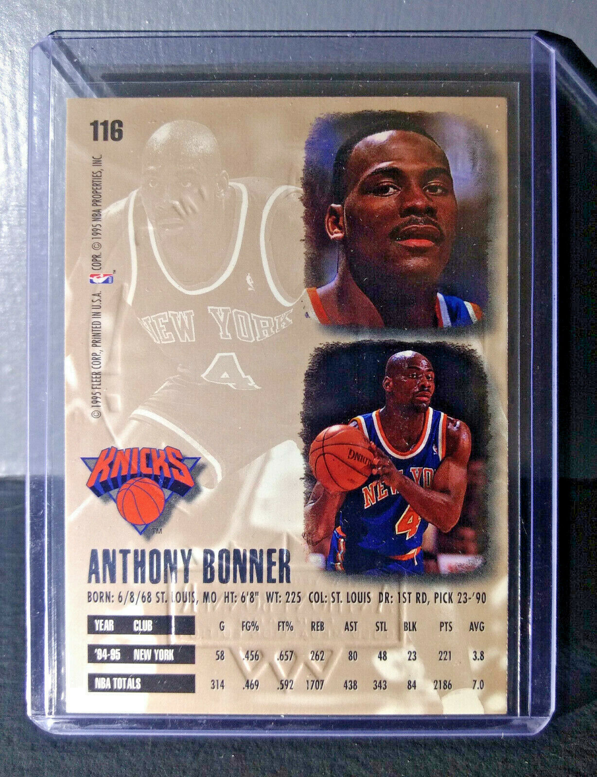 1995-96 Anthony Bonner Fleer Ultra Gold Medallion #116 Basketball Card